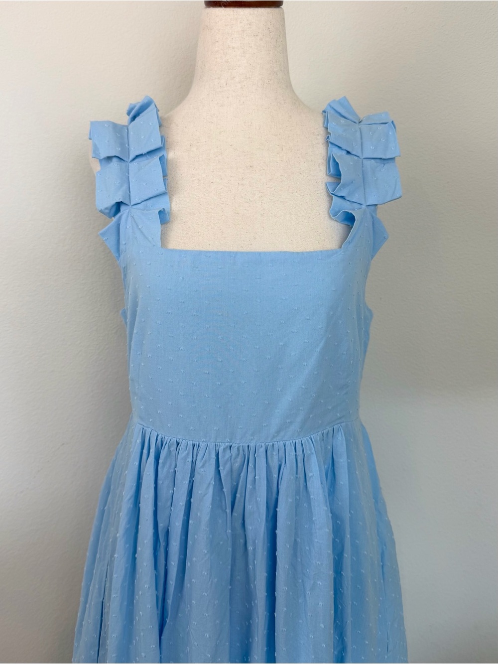 LAKE Lolly Cotton Midi Dress in Morning Blue Size Medium - Picture 5 of 14